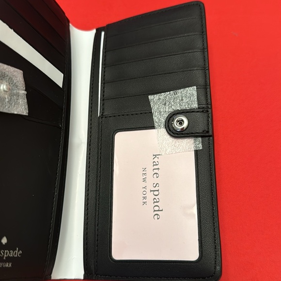 COPY - NWT Kate ♠️ Spade Staci large slim bifold wallet. Gray & White. - Picture 3 of 7